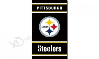 NFL Pittsburgh Steelers 3'x5' polyester vertical flags with your logo