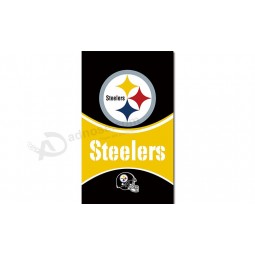 NFL Pittsburgh Steelers 3'x5' polyester flags vertical with your logo
