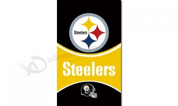 NFL Pittsburgh Steelers 3'x5' polyester flags vertical with your logo