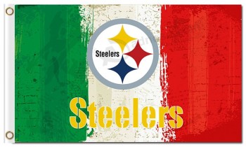 Nfl Pittsburgh steelers 3'x5 'drapeaux en polyester trois couleurs