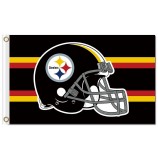 NFL Pittsburgh Steelers 3'x5' polyester flags helmet with your logo