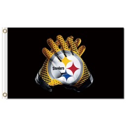 NFL Pittsburgh Steelers 3'x5' polyester flags logo gloves with your logo