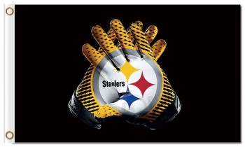 NFL Pittsburgh Steelers 3'x5' polyester flags logo gloves with your logo