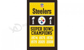 Nfl pittsburgh steelers 3'x5'聚酯旗帜超级碗冠军