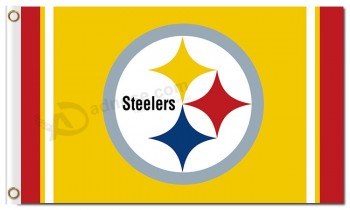 Nfl Pittsburgh Steelers 3'x5 'Logo de drapeaux en polyester