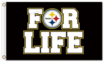 NFL Pittsburgh Steelers 3'x5' polyester flags for life with your logo