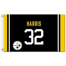 NFL Pittsburgh Steelers 3'x5' polyester flags Harris 32 with your logo