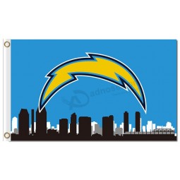 NFL San Diego Chargers 3'x5' polyester flags city skyline with your logo