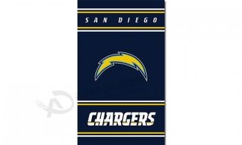 NFL San Diego Chargers 3'x5' polyester vertical flags with your logo