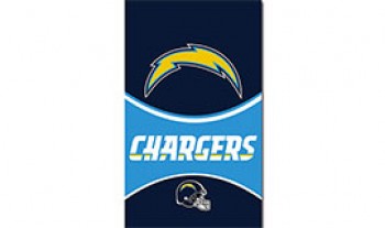 NFL San Diego Chargers 3'x5' polyester vertical flags with your logo