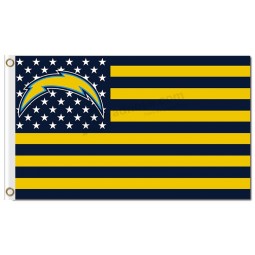 NFL San Diego Chargers 3'x5' polyester flags dark stripes stars with your logo