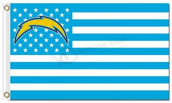 Nfl san diego caricabatterie 3'x5 'poliestere bandiere stelle e strisce bianche blu