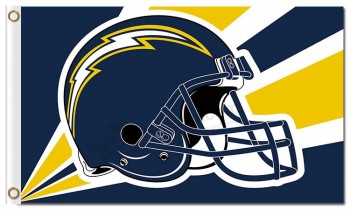 NFL San Diego Chargers 3'x5' polyester flags helmet radioactive rays with your logo