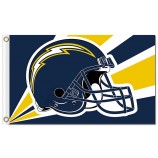 Nflサンディエゴ充電器3'x5 'ポリエステルフラグヘルメット放射能
