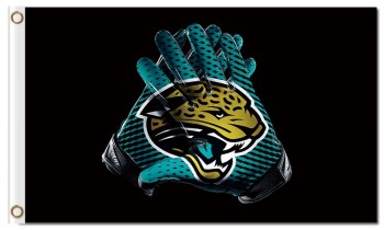 Nfl jacksonville jaguars 3'x5 'polyester fahnen handschuhe