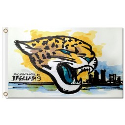 NFL Jacksonville Jaguars 3'x5' polyester flags watercolour with your logo
