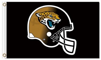 NFL Jacksonville Jaguars 3'x5' polyester flags helmet black with your logo