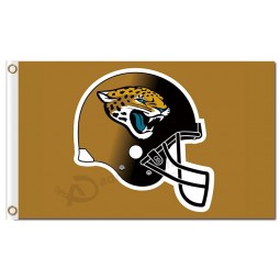 NFL Jacksonville Jaguars 3'x5' polyester flags helmet gold with your logo