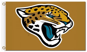 Nfl jacksonville jaguars 3'x5 '폴리 에스테르 플래그 로고