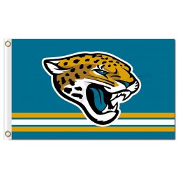 Nfl jacksonville jaguars 3'x5 'polyester fahnen logo über die streifen