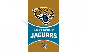 Nfl jacksonville jaguars 3'x5 '폴리 에스테르 플래그 세로 플래그