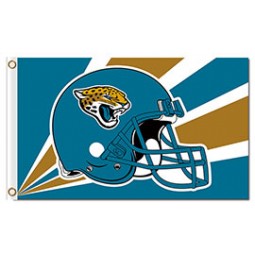 Nfl jacksonville jaguars 3'x5 'polyester fahnen helm radioaktive strahlen