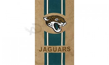 Nfl jacksonville jaguars 3'x5 '폴리 에스테르 깃발 로고 수직 줄무늬