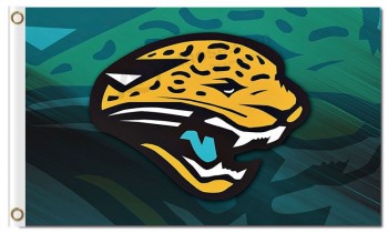 Nfl jacksonville jaguars 3'x5 'ポリエステルはダブルイメージを表示します