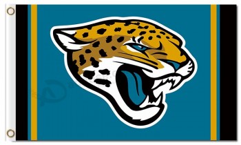 Nfl jacksonville jaguars 3'x5 '폴리 에스테르 플래그 로고