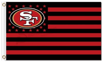 Nfl san francisco 49ers 3'x5 'bandiere in poliestere a righe stelle