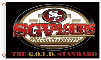 NFL San Francisco 49ers 3'x5' polyester flags SGV49ERS with your logo