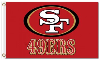 Nfl san francisco 49ers 3'x5 'полиэфирные флаги