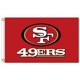 NFL San Francisco 49ers 3'x5' polyester flags red with your logo
