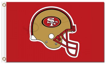 Nfl san francisco 49ers 3'x5 'banderas de poliéster casco