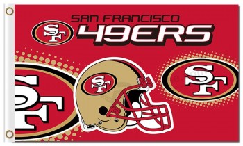 NFL San Francisco 49ers 3'x5' polyester flags and helmet with your logo