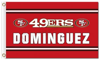 NFL San Francisco 49ers 3'x5' polyester flags Dominguez with your logo