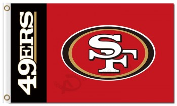 Nfl san francisco 49ers 3'x5 'polyester vlaggen