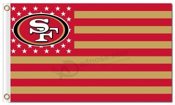 Nfl San Francisco 49ers 3'x5 'Polyester Flaggen Logo Sterne Streifen