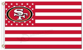 Nfl San Francisco 49ers 3'x5 'Polyester Flaggen Logo Sterne Streifen