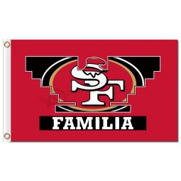 NFL San Francisco 49ers 3'x5' polyester flags logo familia with your logo