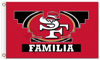 Nfl san francisco 49ers 3'x5'涤纶旗帜标志familia