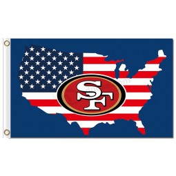 NFL San Francisco 49ers 3'x5' polyester flags US map with your logo