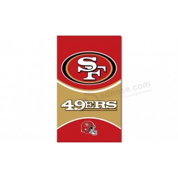 NFL San Francisco 49ers 3'x5' polyester vertical flags with your logo