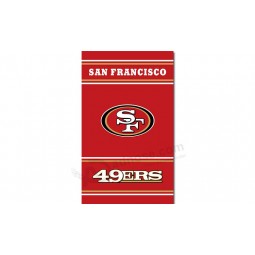 NFL San Francisco 49ers 3'x5' polyester flags 49ers vertical flags with your logo