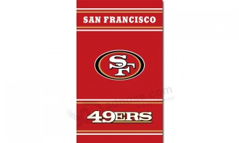 Nfl san francisco 49ers drapeaux en polyester 3'x5 'drapeaux verticaux 49ers