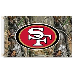 NFL San Francisco 49ers 3'x5' polyester flags camo with your logo