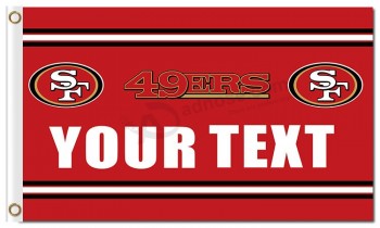NFL San Francisco 49ers 3'x5' polyester flags your text with your logo