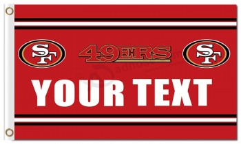 Nfl san francisco 49ers 3'x5 'poliéster sinaliza o seu texto