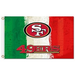 NFL San Francisco 49ers 3'x5' polyester flags three colors with your logo