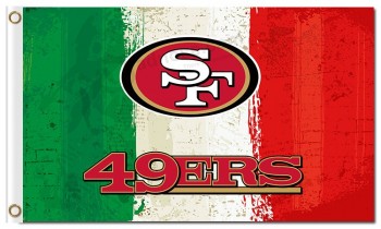 NFL San Francisco 49ers 3'x5' polyester flags three colors with your logo